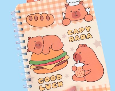 Cuaderno a lineas capybara