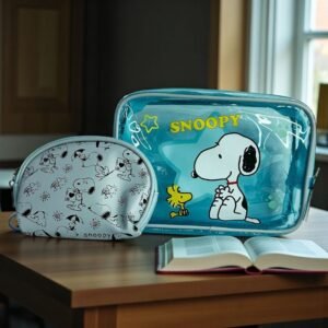 Cosmetiquera Snoopy azul