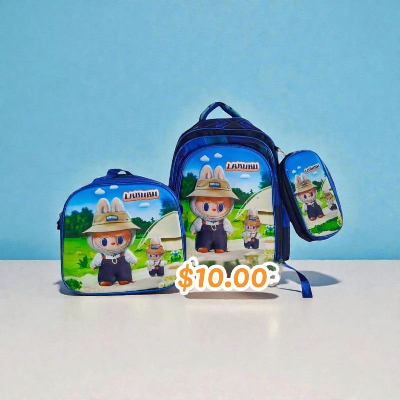 Mochila Labubu 3 pcs